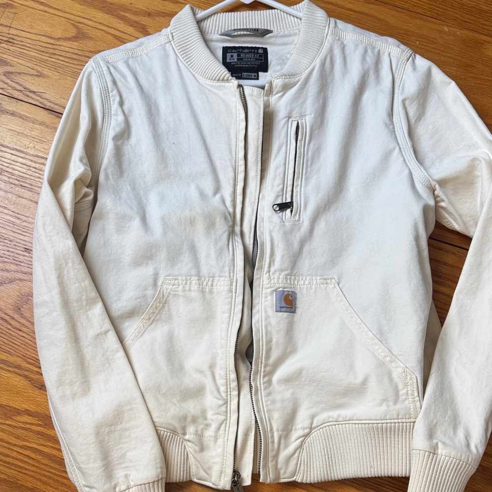 Carhartt Women's Cream Zip-Front Work Jacket